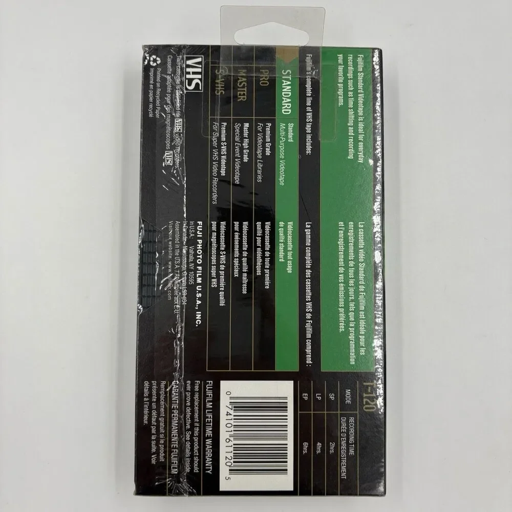NEW‎ Sealed Fujifilm HQ T-120 Blank VHS Tape